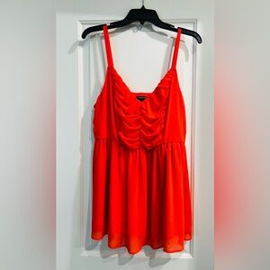 Torrid Bright Oranged Ruched Dress